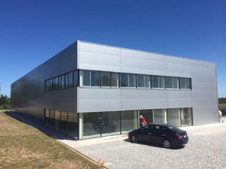 Edificio de almacén de oficinas de acero de 1000 metros cuadrados