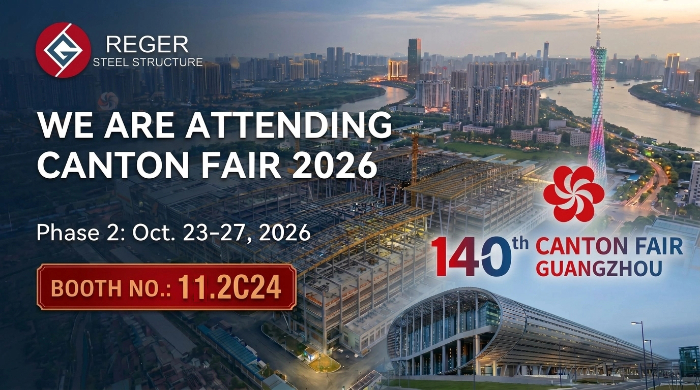 Estructura de acero Qingdao Reger 140.&deg; stand 11.2C24 de la fase 2 de la feria de cant&oacute;n