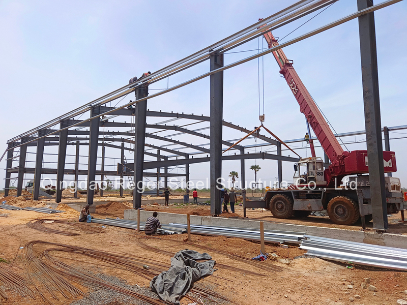 Hangar de taller de estructura de acero de Senegal para hacer ladrillos