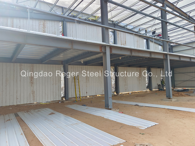 Hangar de taller de estructura de acero de Senegal para hacer ladrillos