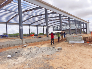 Hangar de taller de estructura de acero de Senegal para hacer ladrillos