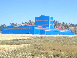 Edificio de planta industrial de estructura de acero pesado